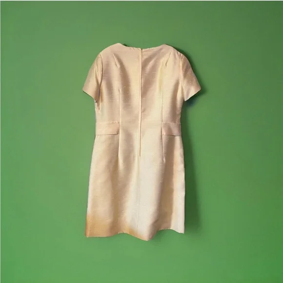 Vintage 1960s Ivory Silk Dress & Coat Set Jackie O Style Nordstrom Designer - Picture 5 of 14